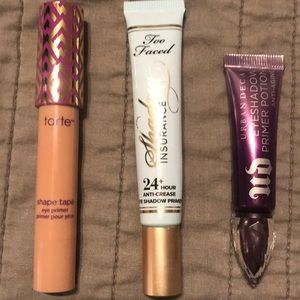 Tarte, Too faced & Urban Decay eyeshadow primers